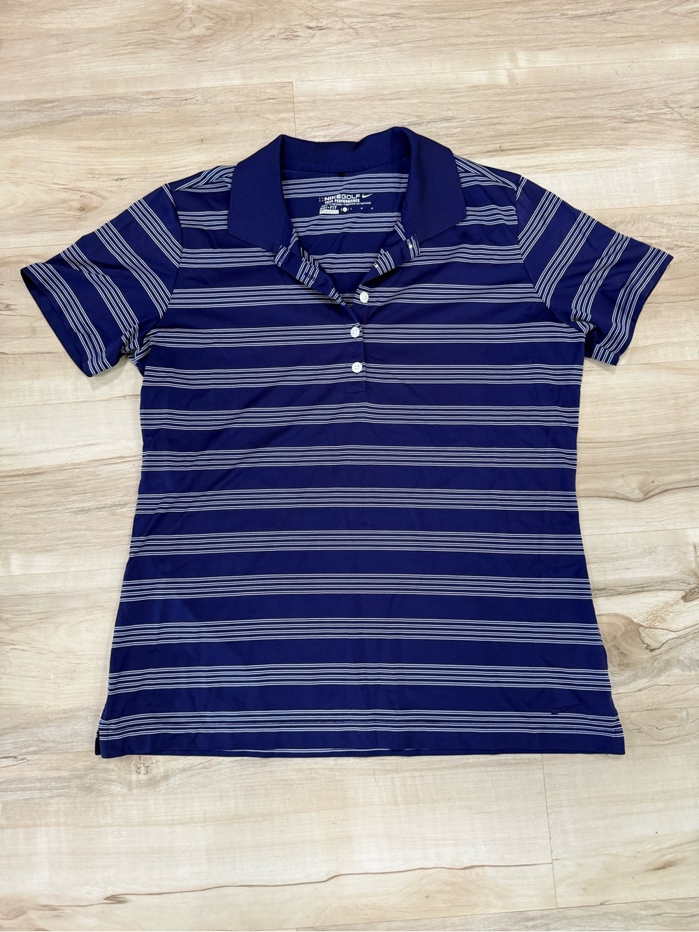 Nike Dri-FIT polo Striped in purple Size Large Like New • 017